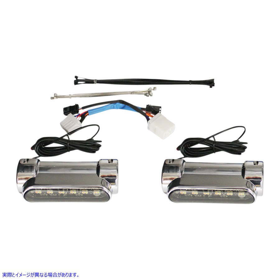 取寄せ ダイナミックアンバー/ホワイトエンジンガードLED カスタムダイナミクス Engine Guard Light - '97-'13 FLH - Chrome CD-CB-AW-HD-C 20402530