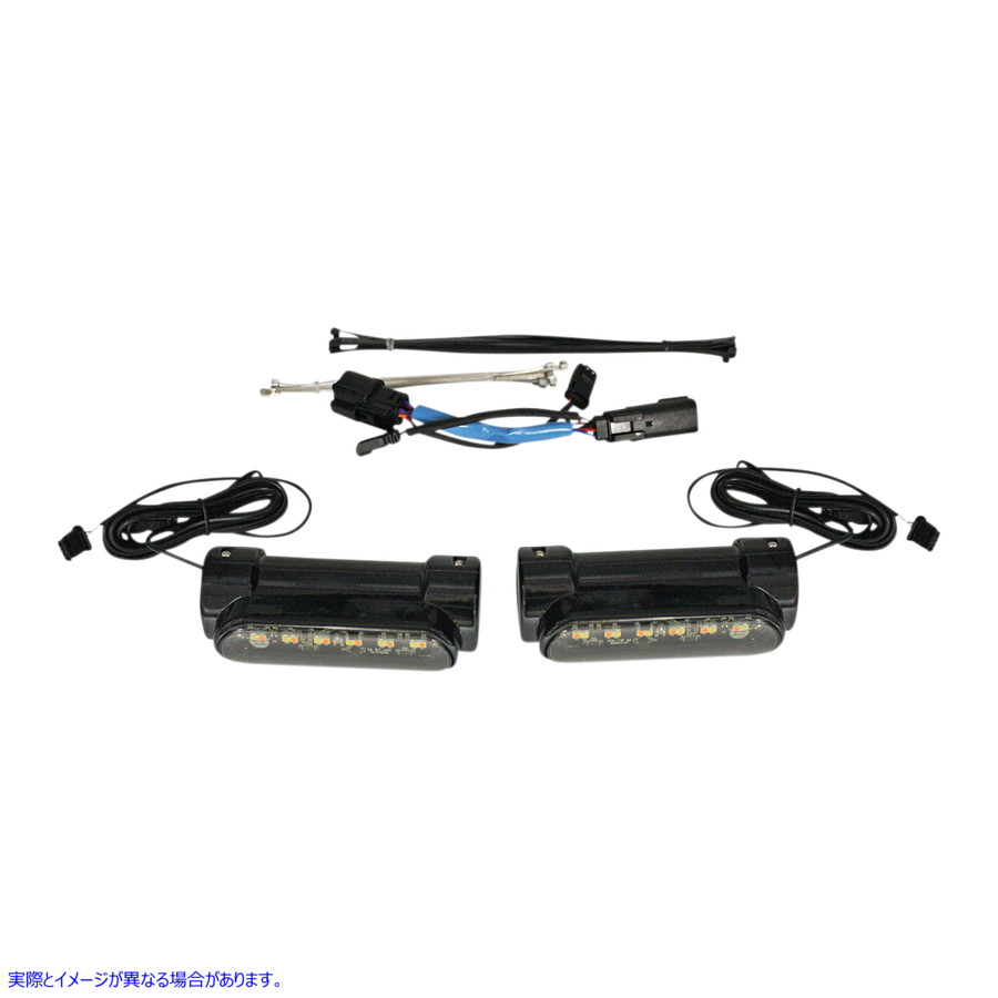取寄せ ダイナミックアンバー/ホワイトエンジンガードLED カスタムダイナミクス Engine Guard Light - '10-'13 FLHX - Black CD-CB-AW-SS6-B 20402531