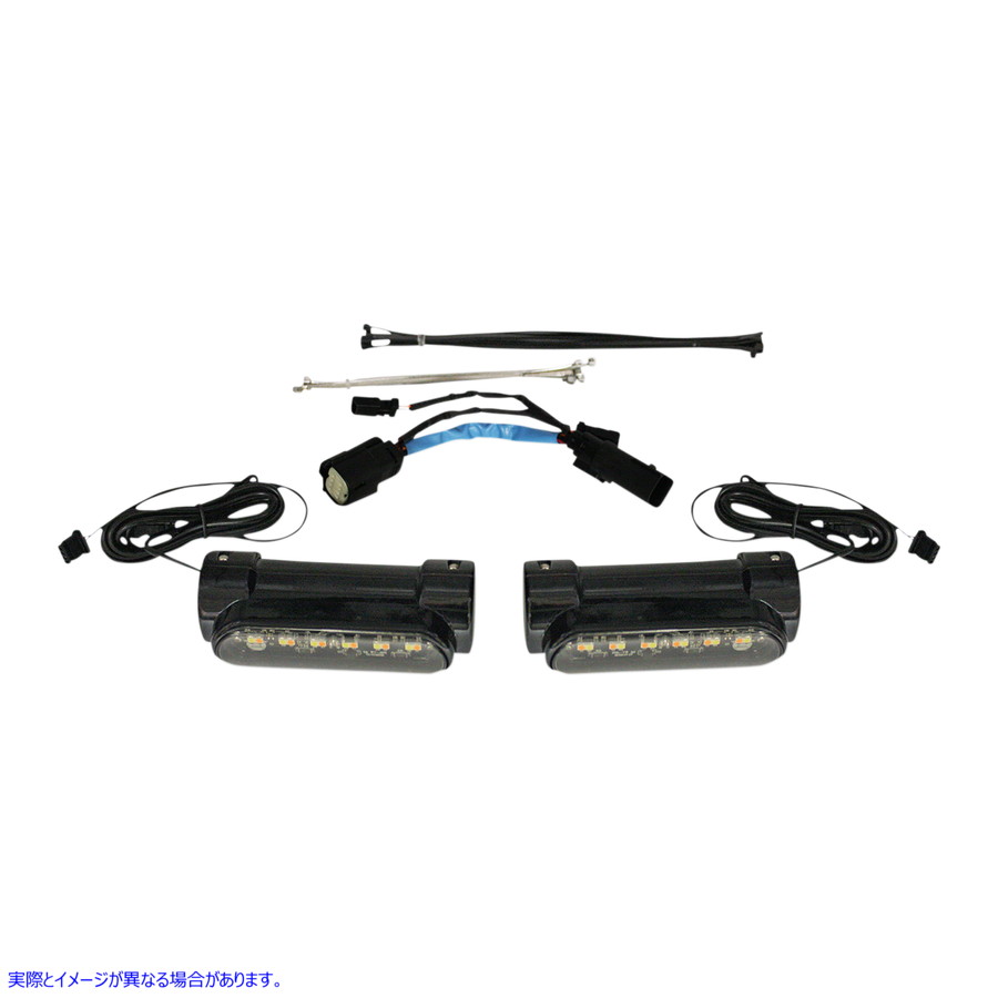 取寄せ ダイナミックアンバー/ホワイトエンジンガードLED カスタムダイナミクス Engine Guard Light - '09-'13 CVO - Black CD-CB-AW-SS8-B 20402533