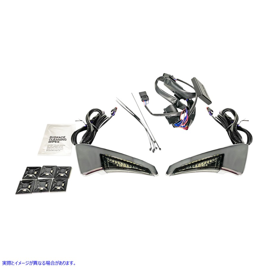 取寄せ シーケンシャルツアーPAKシートバックレストLEDライト カスタムダイナミクス Sequential Tour Pak Seat Back Rest LED Lights - Chrome/Smoke - FLH CD-TPBR-14-SC 20402541