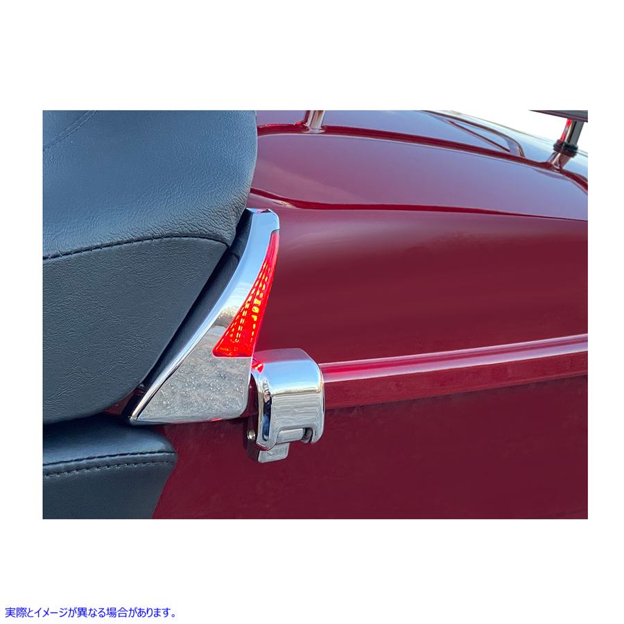 取寄せ シーケンシャルツアーPAKシートバックレストLEDライト カスタムダイナミクス Sequential Tour Pak Seat Back Rest LED Lights - Chrome/Red - FLH CD-TPBR-14-RC 20402542