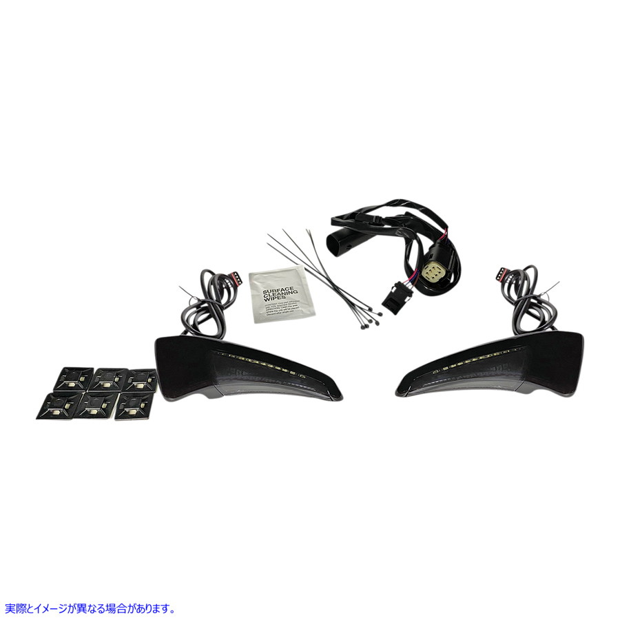 取寄せ シーケンシャルツアーPAKシートバックレストLEDライト カスタムダイナミクス Sequential Tour Pak Seat Back Rest LED Lights - Black/Smoke - CVO CD-TPBR-14BCMSB 20402543