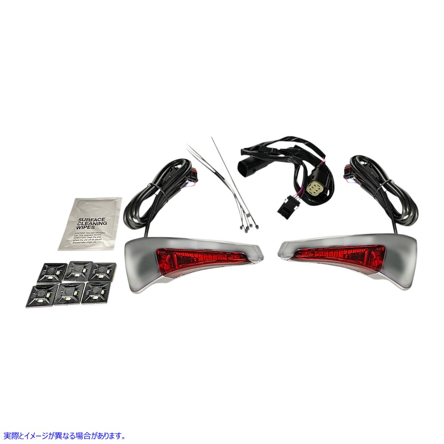 取寄せ シーケンシャルツアーPAKシートバックレストLEDライト カスタムダイナミクス Sequential Tour Pak Seat Back Rest LED Lights - Chrome/Red - CVO CD-TPBR-14BCMRC 20402546