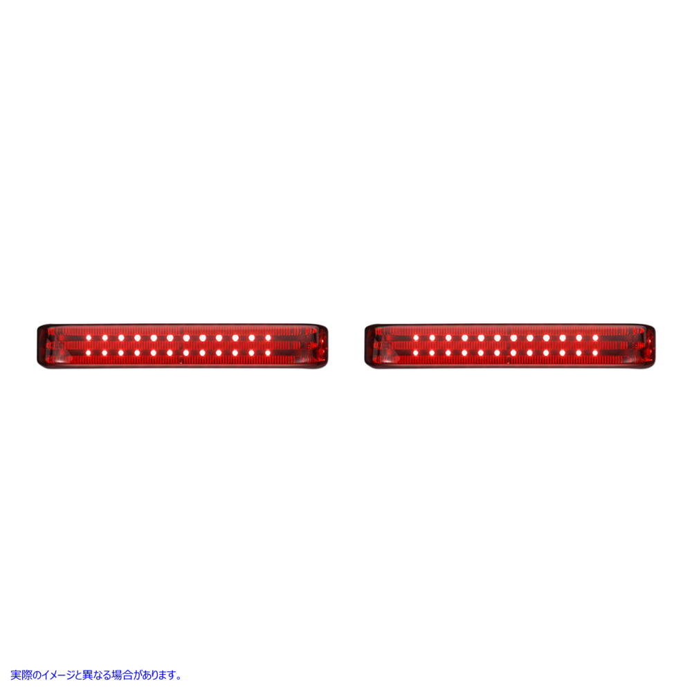 取寄せ LEDシーケンシャル控えめなBAGZ?サドルバッグライト カスタムダイナミクス Saddlebag LED Lights - Sequential - Black/Red PB-SBSEQ-SS8-BR 20402583