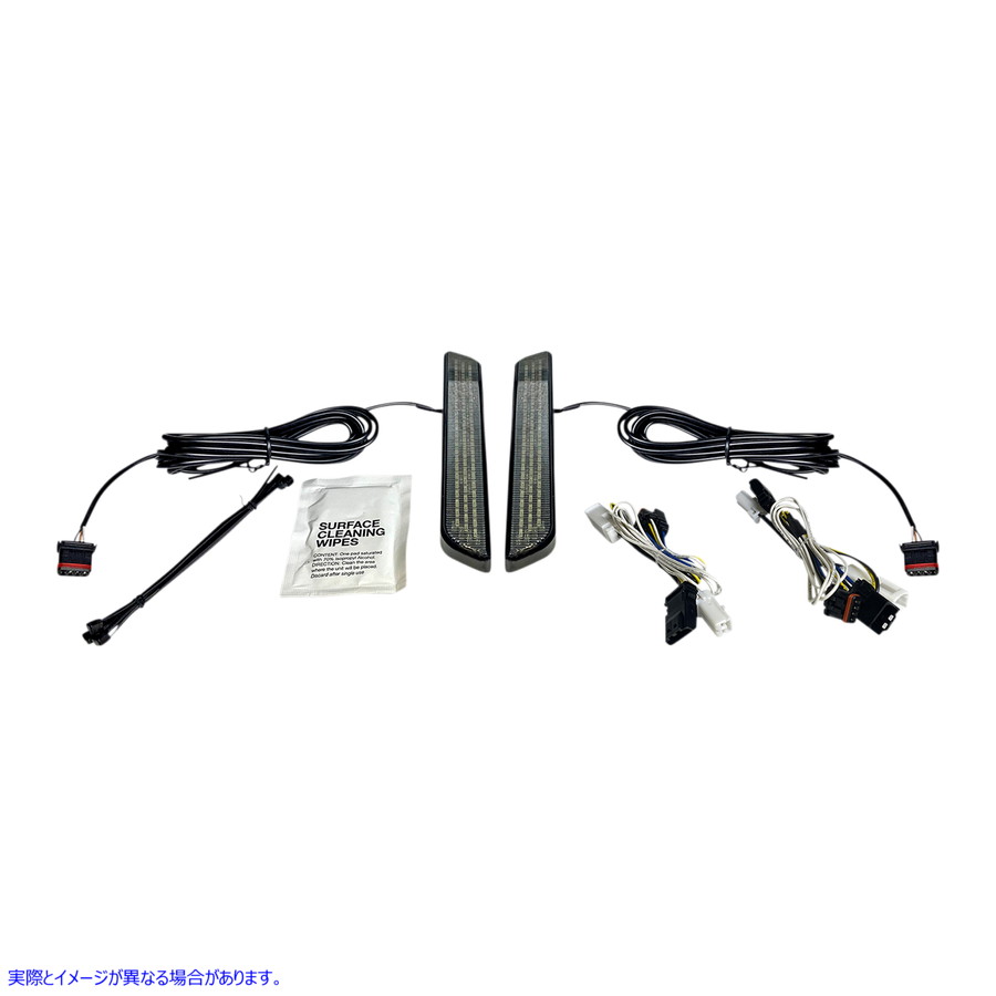 取寄せ LEDフロントフォークライト? カスタムダイナミクス LED Fork Light - Smoke - Black CD-FORK-BCM-SB 20402649