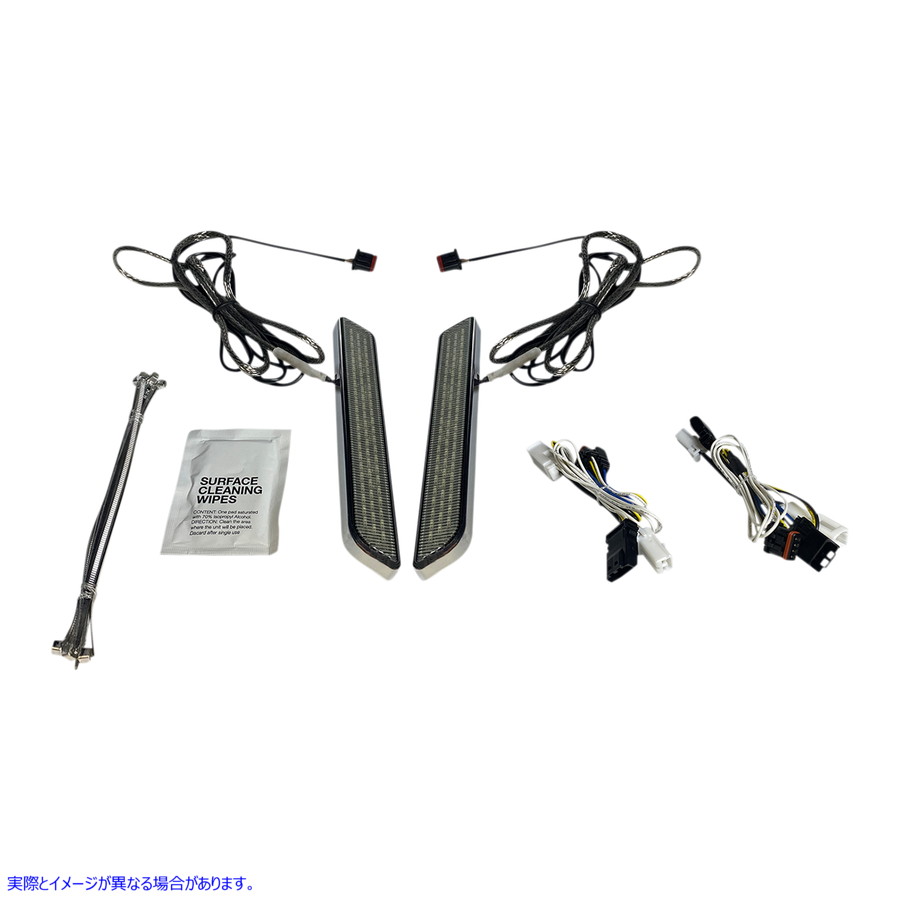取寄せ LEDフロントフォークライト? カスタムダイナミクス LED Fork Light - Smoke - Chrome CD-FORK-BCM-SC 20402650
