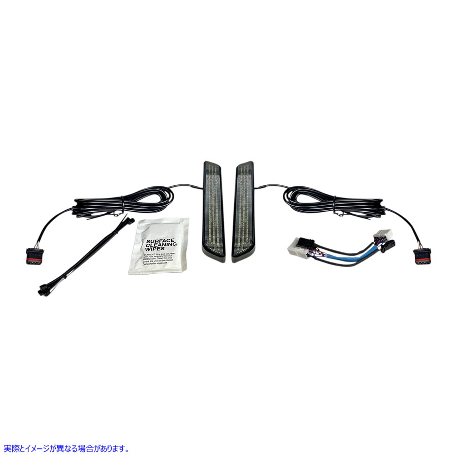 取寄せ LEDフロントフォークライト? カスタムダイナミクス LED Fork Light - Smoke - Black CD-FORK-HD-SB 20402653