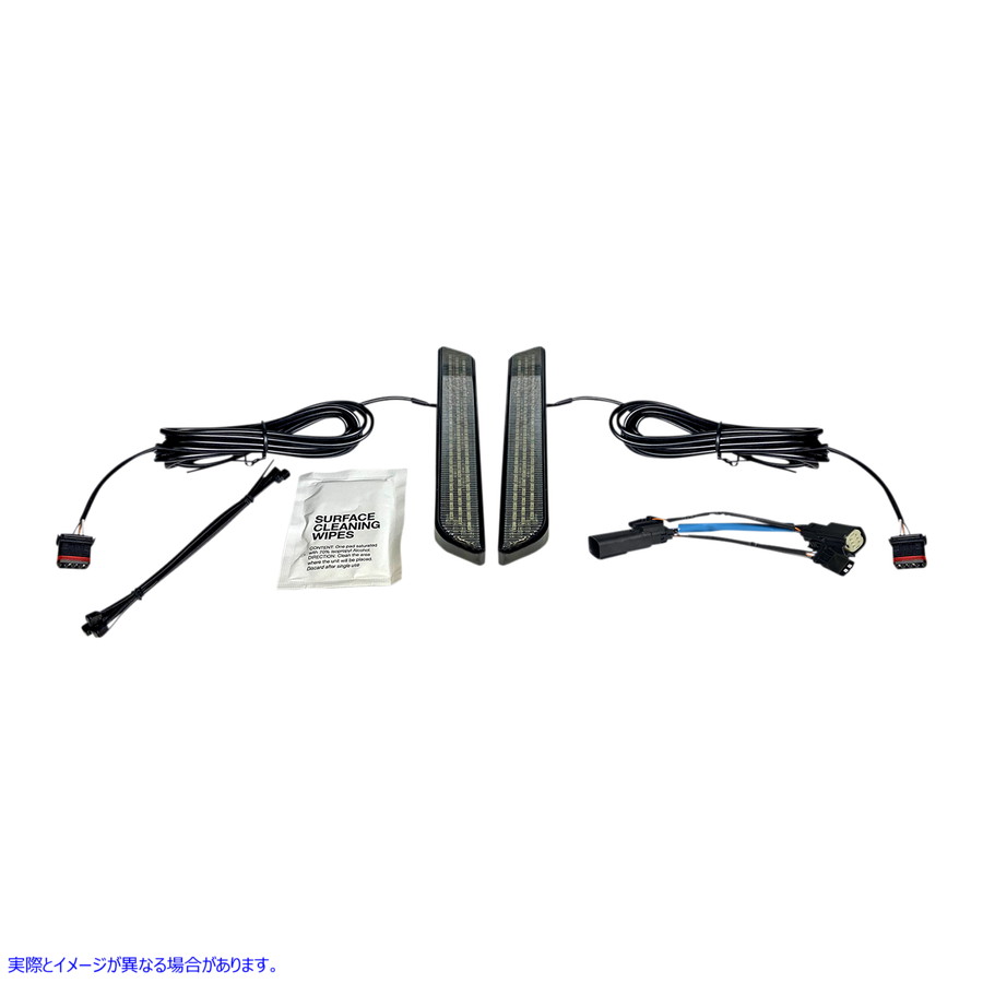 取寄せ LEDフロントフォークライト? カスタムダイナミクス LED Fork Light - Smoke - Black CD-FORK-SS6-SB 20402657
