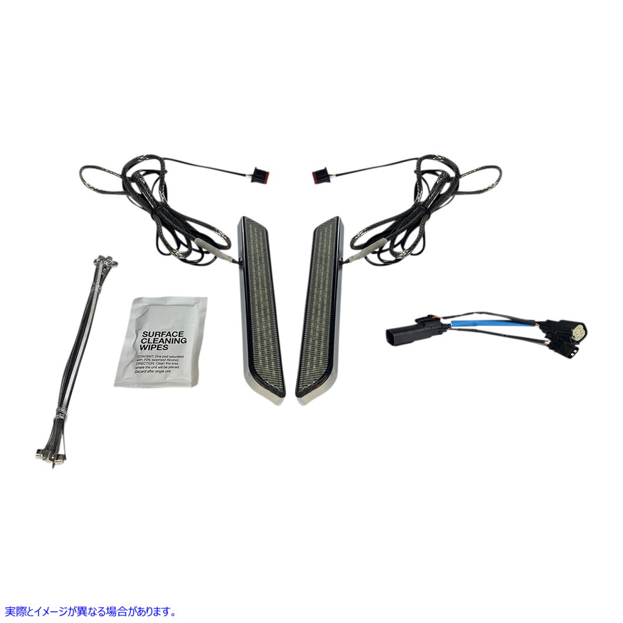 取寄せ LEDフロントフォークライト? カスタムダイナミクス LED Fork Light - Smoke - Chrome CD-FORK-SS6-SC 20402658