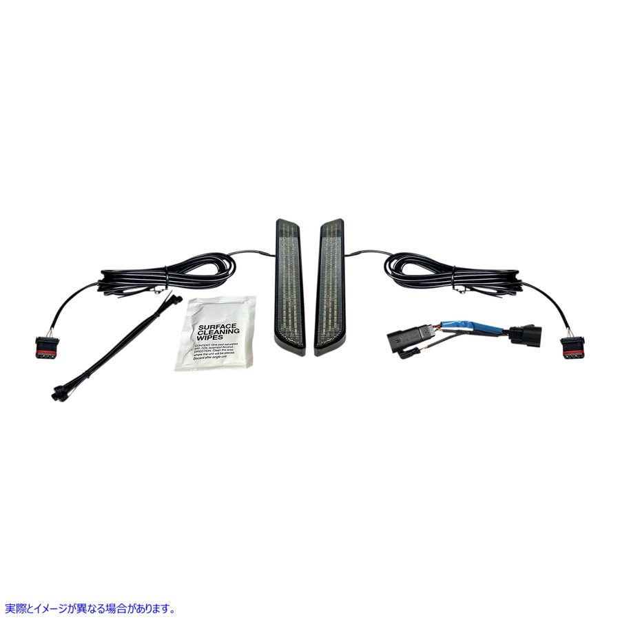 取寄せ LEDフロントフォークライト? カスタムダイナミクス LED Fork Light - Smoke - Black CD-FORK-SS8-SB 20402661