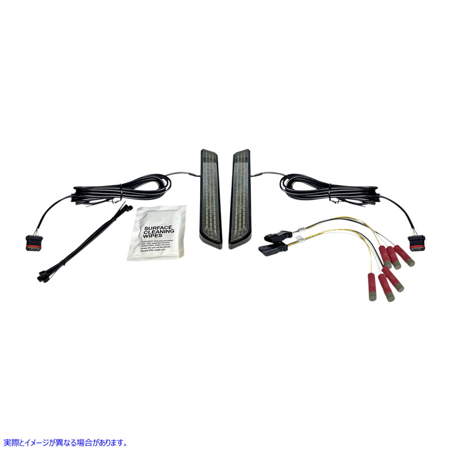 取寄せ ユニバーサルLEDフロントフォークライト? カスタムダイナミクス LED Fork Light - Smoke - Black CD-FORK-UNV-SB 20402665