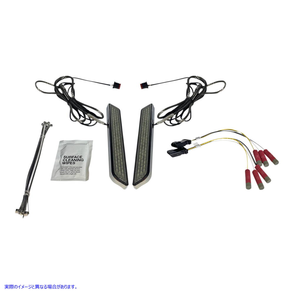 取寄せ ユニバーサルLEDフロントフォークライト? カスタムダイナミクス LED Fork Light - Smoke - Chrome CD-FORK-UNV-SC 20402666