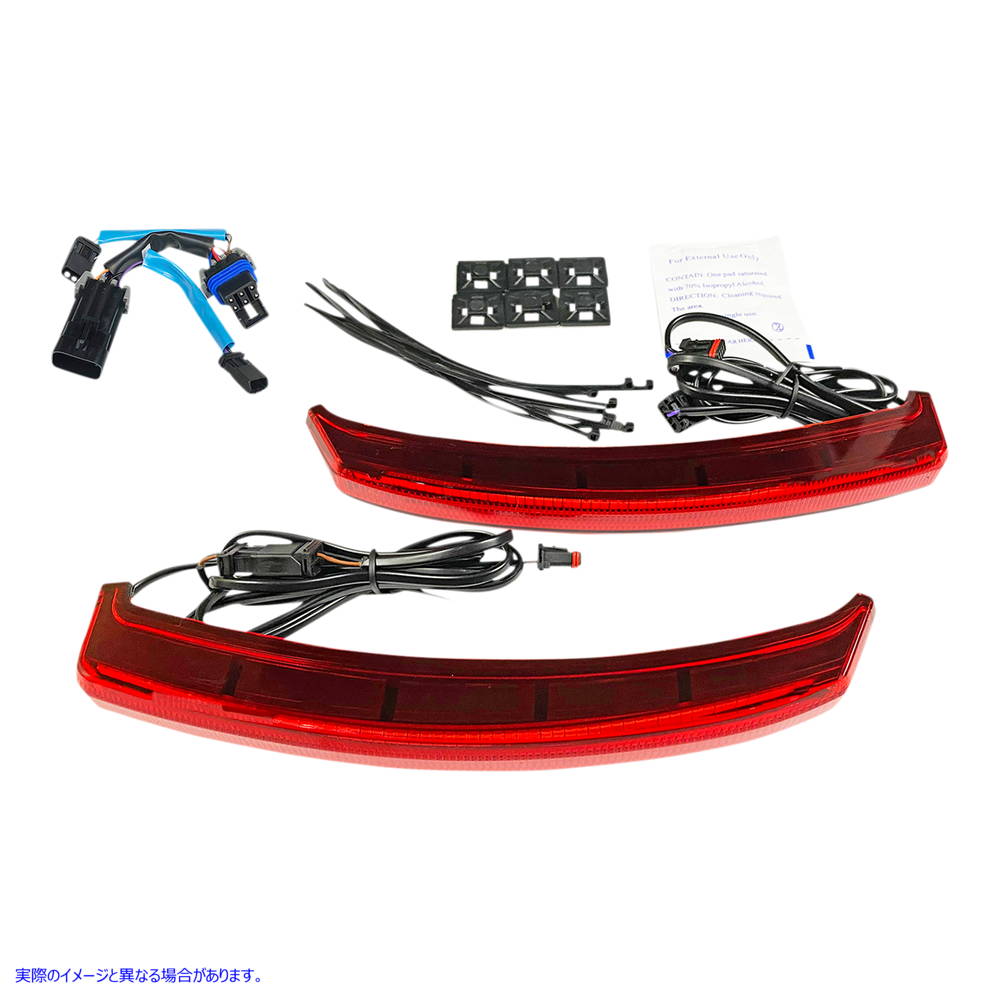 取寄せ LEDサドルバッグライト カスタムダイナミクス Saddle Bag Lights - Red Lens CD-INDBAG-SWP-R 20402695