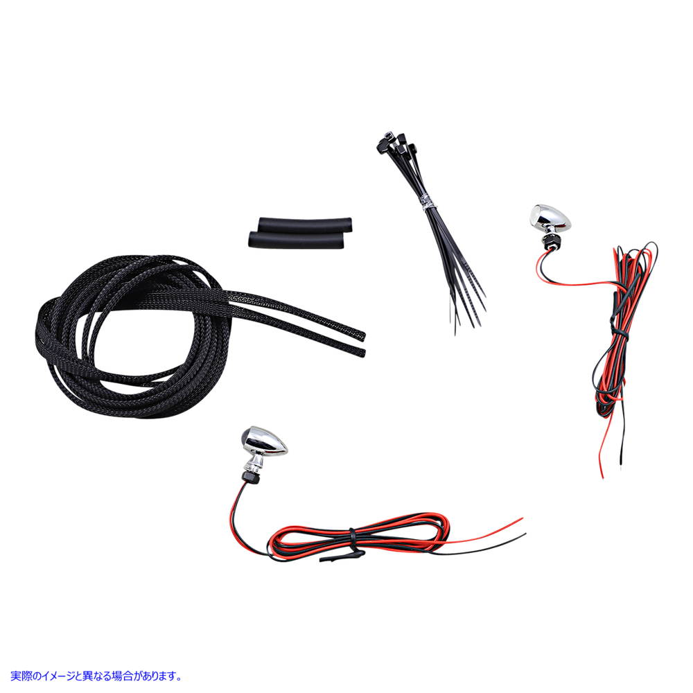 取寄せ マイクロブレットLEDターン信号 カスタムダイナミクス Micro Turn Signals - Red -Chrome CD-MICRO-R-C 20402714
