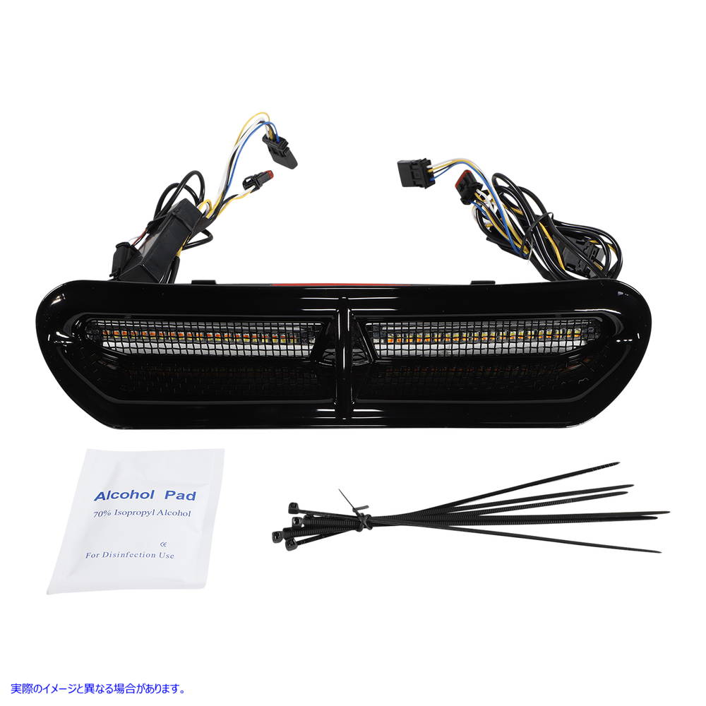 取寄せ GenesisR4オールインワンダイナミックLEDバットウィングフェアリングベントインサート カスタムダイナミクス LED Vent Insert - Amber/White - Black w/ Black Mesh CD-VENT-AW2-BB 20402810