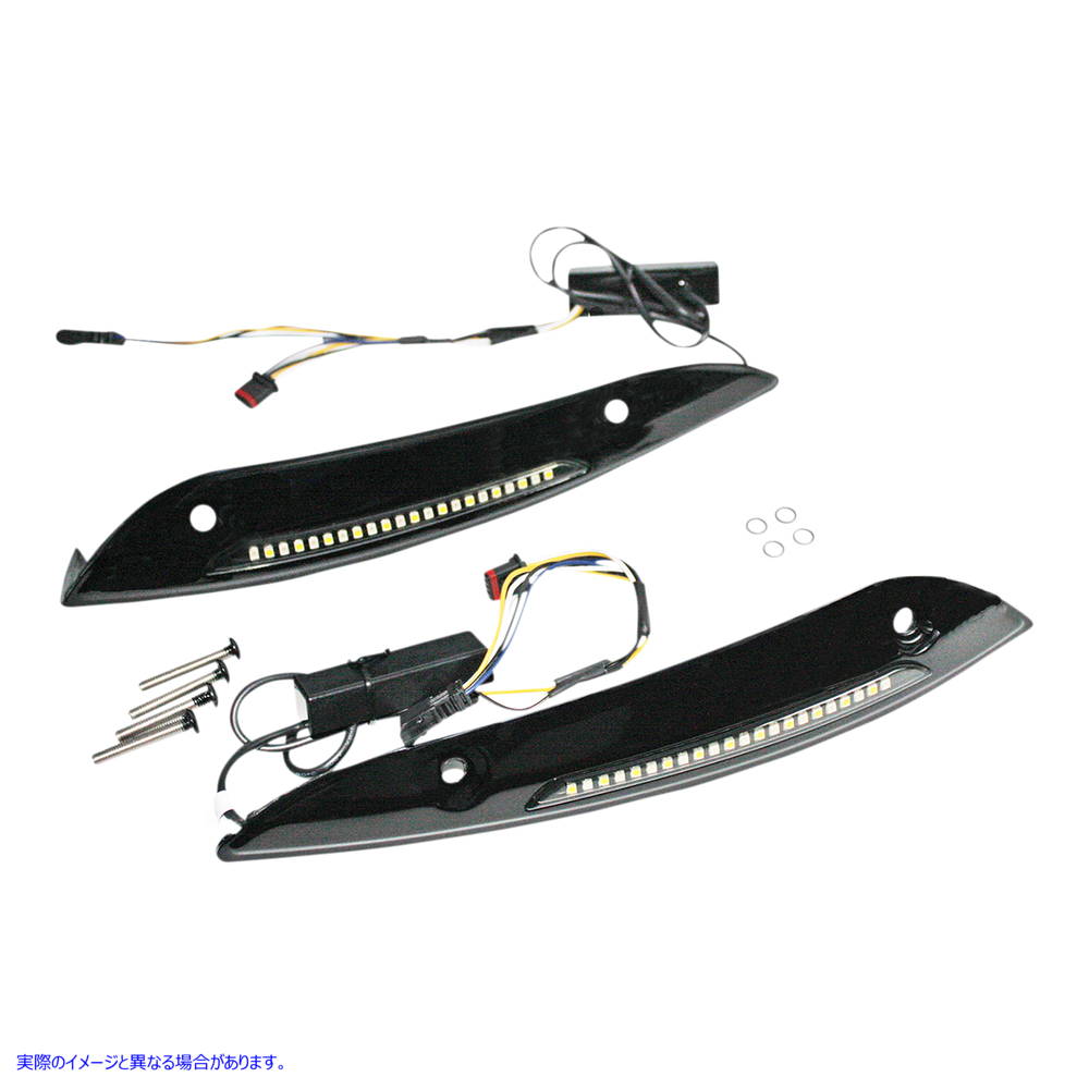 取寄せ GenesisR4Dynamic LEDRoadRWindshieldTrim カスタムダイナミクス Windshield Trim - Sequential Turn Signal - Black CD-RG-SWT-AW2-B 20402818