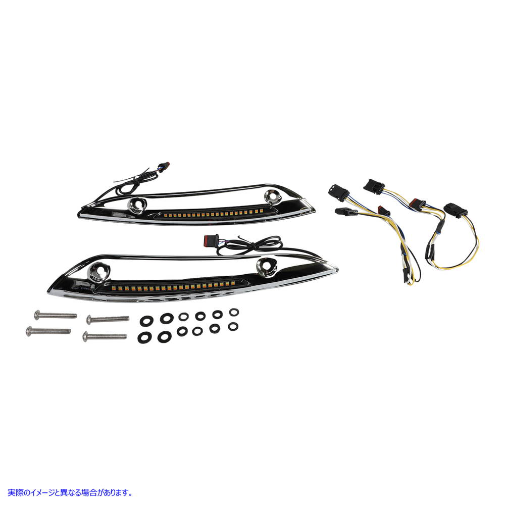 取寄せ GenesisR4Dynamic LEDRoadRWindshieldTrim カスタムダイナミクス Windshield Trim - Sequential Turn Signal - Chrome CD-RG-SWT-AW2-C 20402819