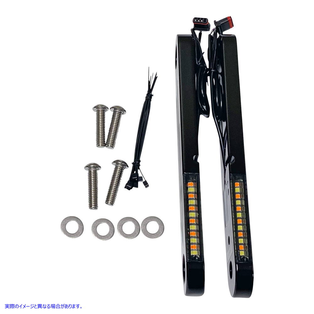取寄せ ProbeamRDynamicStrips?V2フロントターン信号 カスタムダイナミクス Light Strip - Black PB-DS2-14-B 20402832