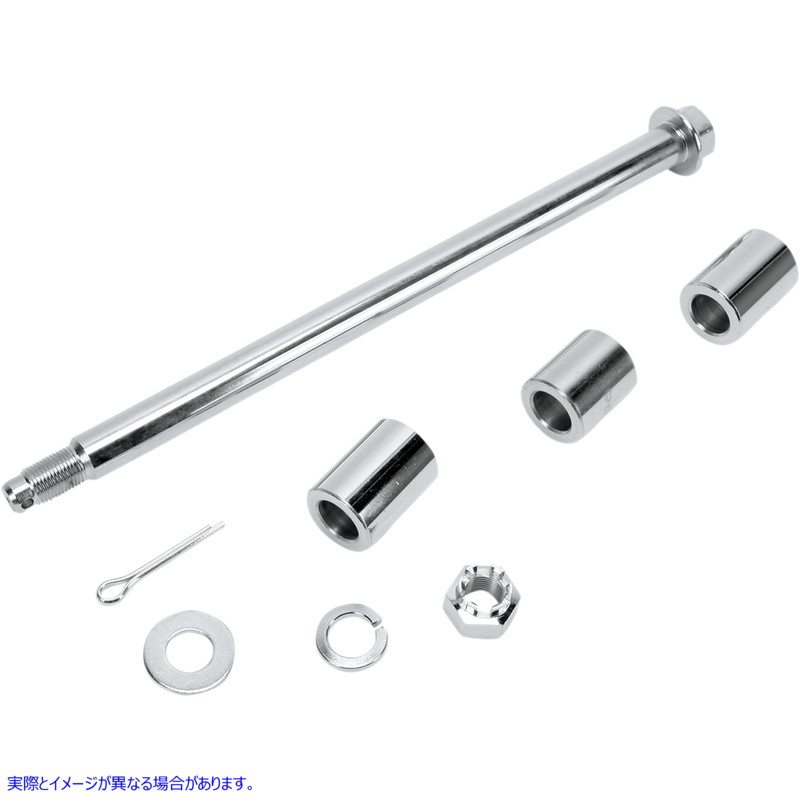 取寄せ クロム車軸キット ドラッグスペシャリティーズ Axle Kit - Rear - Chrome - '00-'05 Dyna 0214-0047 02140047