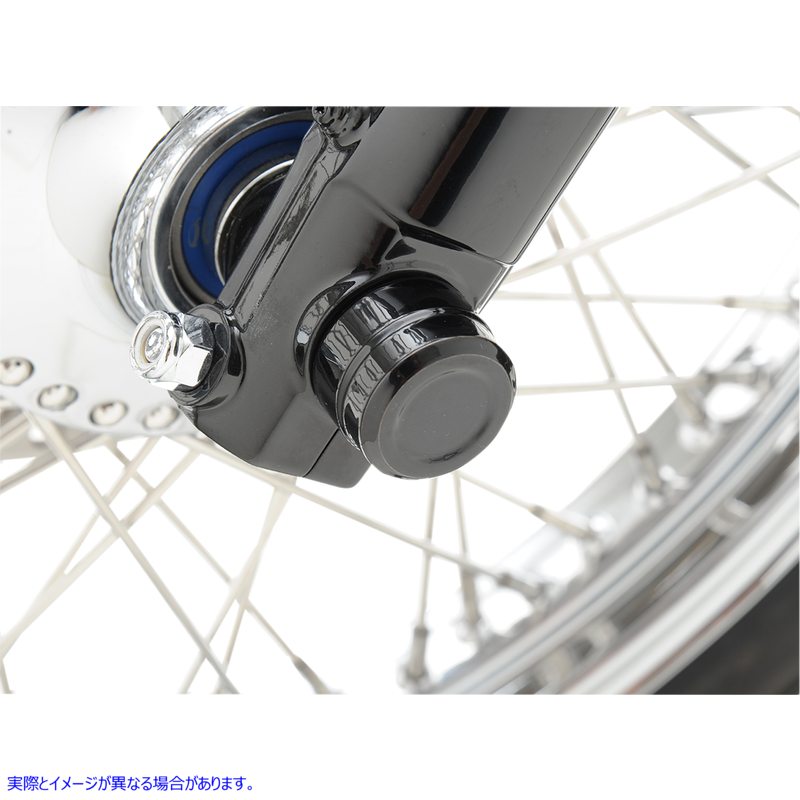 取寄せ ビレット車軸キャップ ドラッグスペシャリティーズ Axle Cap - Front - Black 0214-0831 02140831