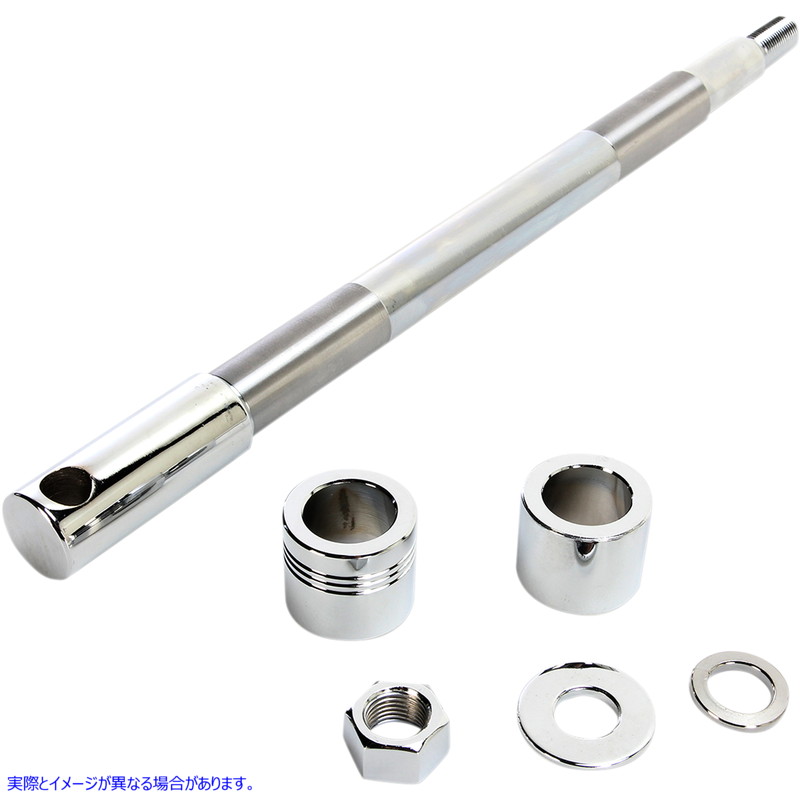 取寄せ クロム車軸キット ドラッグスペシャリティーズ Axle Kit - Front - Chrome - '00-'06 FXST 0214-0953 02140953