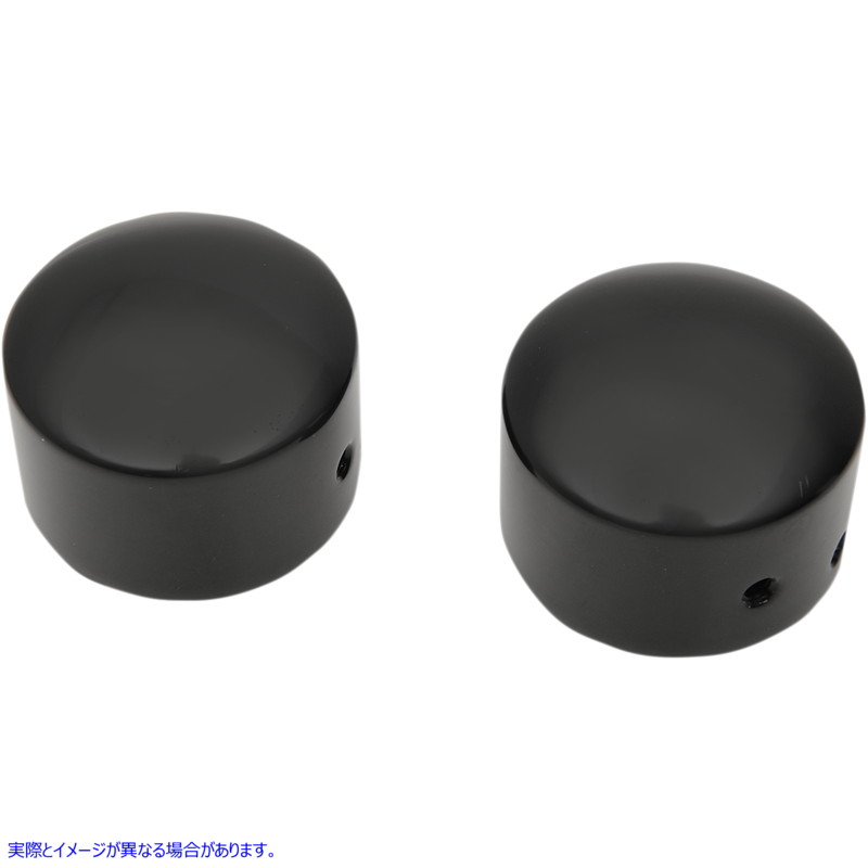 取寄せ 車軸キャップ ドラッグスペシャリティーズ Axle Caps - Black - Front 0214-1235 02141235