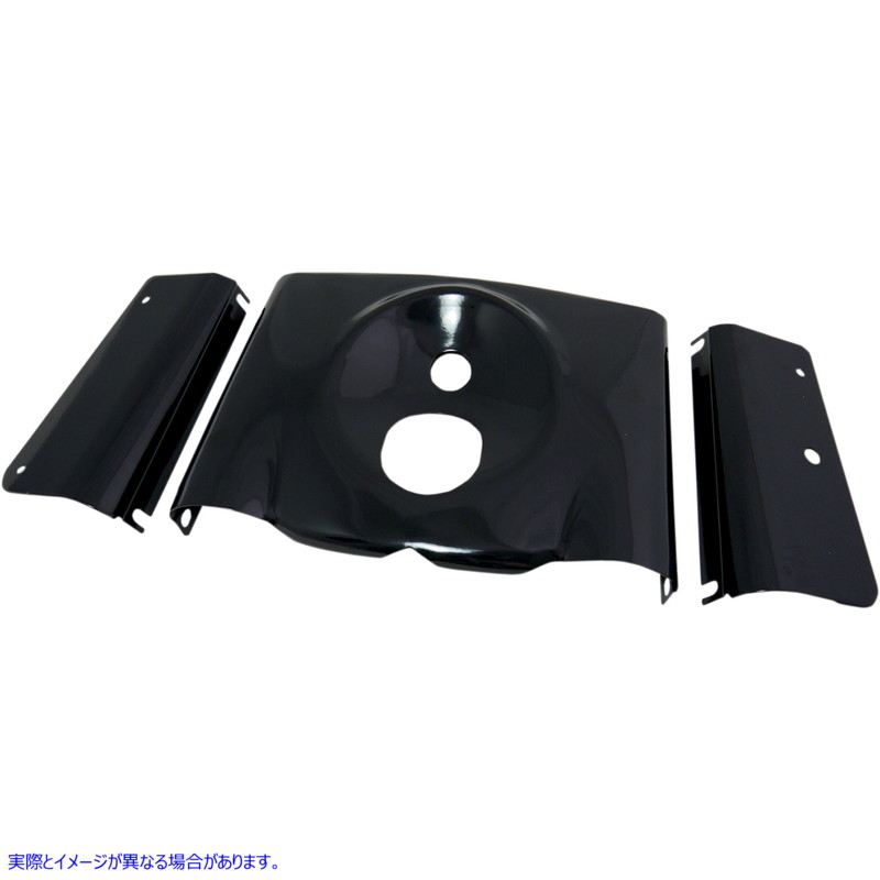 取寄せ フォーク缶 ドラッグスペシャリティーズ Fork Tins - Gloss Black - Smooth - '86-'17 FLST - 3-Piece 0411-0043 04110043