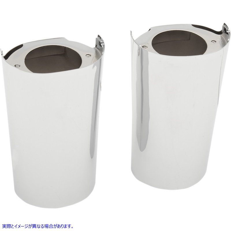 取寄せ フォークスライダーカバー - 滑らか ドラッグスペシャリティーズ Fork Slider Covers - Stock Length - Chrome 0411-0116 04110116