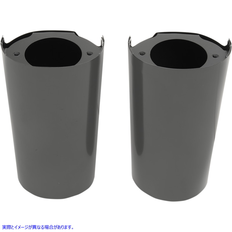 取寄せ フォークスライダーカバー - 滑らか ドラッグスペシャリティーズ Fork Slider Covers - Extended +2 (8.5) - Black 0411-0119 04110119