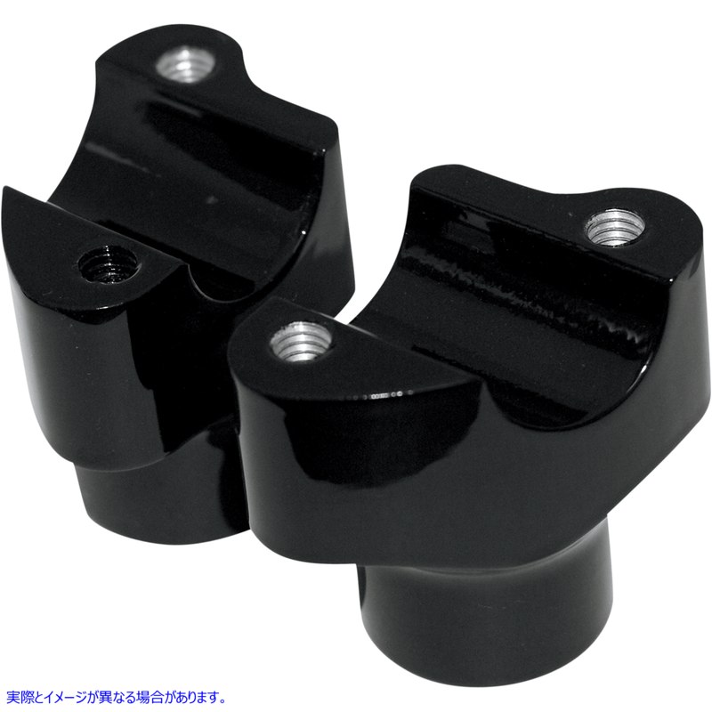 取寄せ バッファロービレットアルミニウムハンドルバーライザー ドラッグスペシャリティーズ Risers - Buffalo - 1-1/2 - Black 0602-0350 06020350