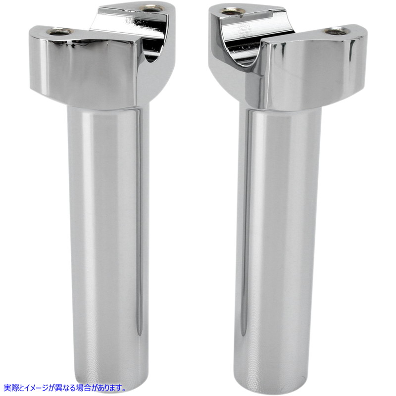 取寄せ 鍛造アルミニウムハンドルバーライザー ドラッグスペシャリティーズ Risers - Straight - 5-1/2 - Chrome 0602-0400 06020400