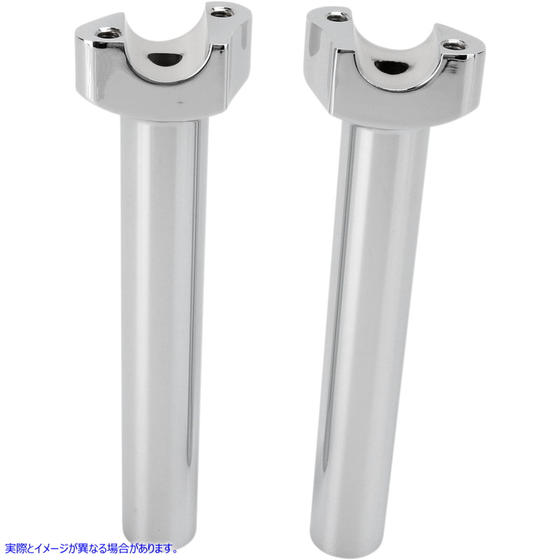 取寄せ 鍛造アルミニウムハンドルバーライザー ドラッグスペシャリティーズ Risers - Straight - 8 - Chrome 0602-0402 06020402