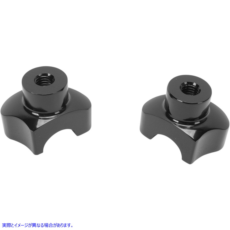 取寄せ 鍛造アルミニウムハンドルバーライザー ドラッグスペシャリティーズ Risers - Straight - 1.7 - Black 0602-0403 06020403