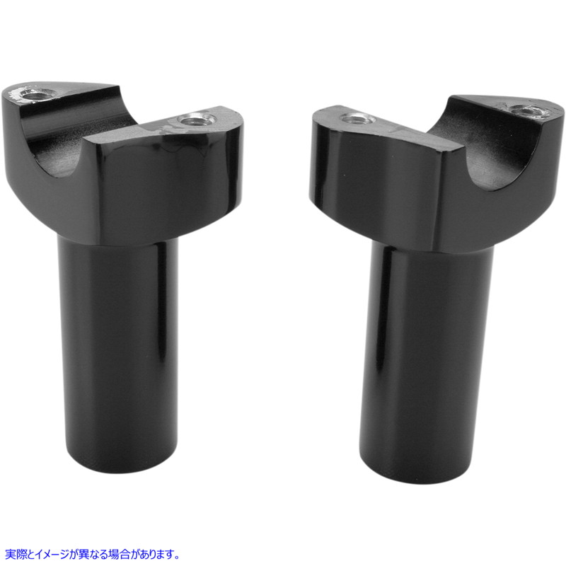 取寄せ 鍛造アルミニウムハンドルバーライザー ドラッグスペシャリティーズ Risers - Straight - 3-1/2 - Black 0602-0404 06020404
