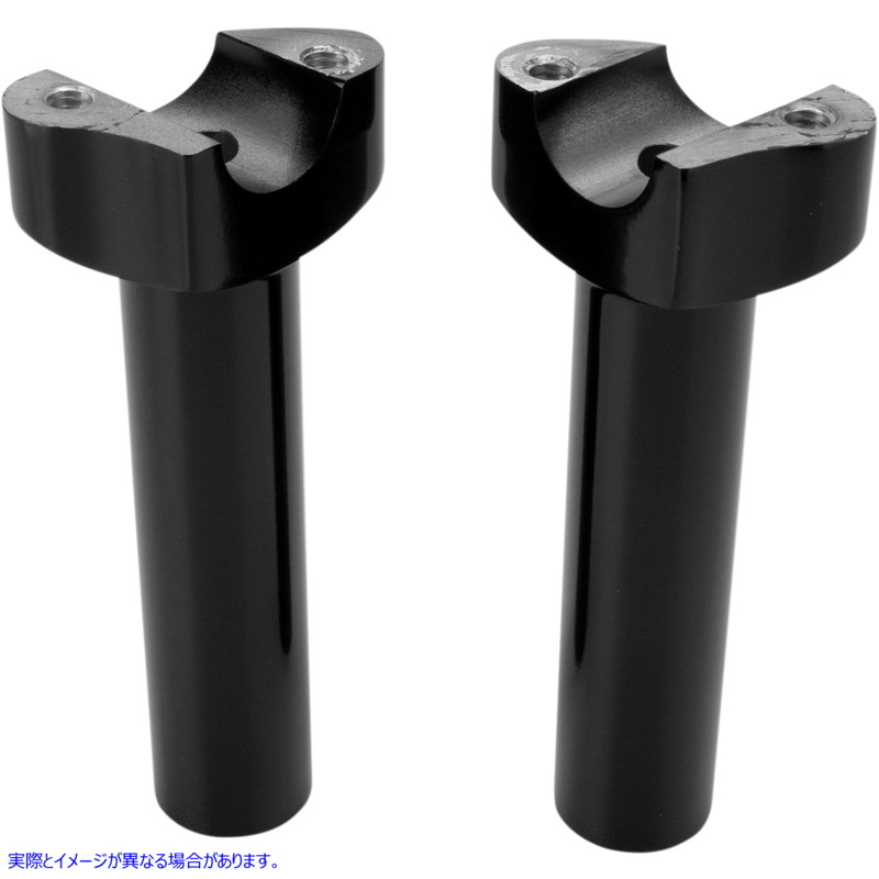 取寄せ 鍛造アルミニウムハンドルバーライザー ドラッグスペシャリティーズ Risers - Straight - 5-1/2 - Black 0602-0405 06020405