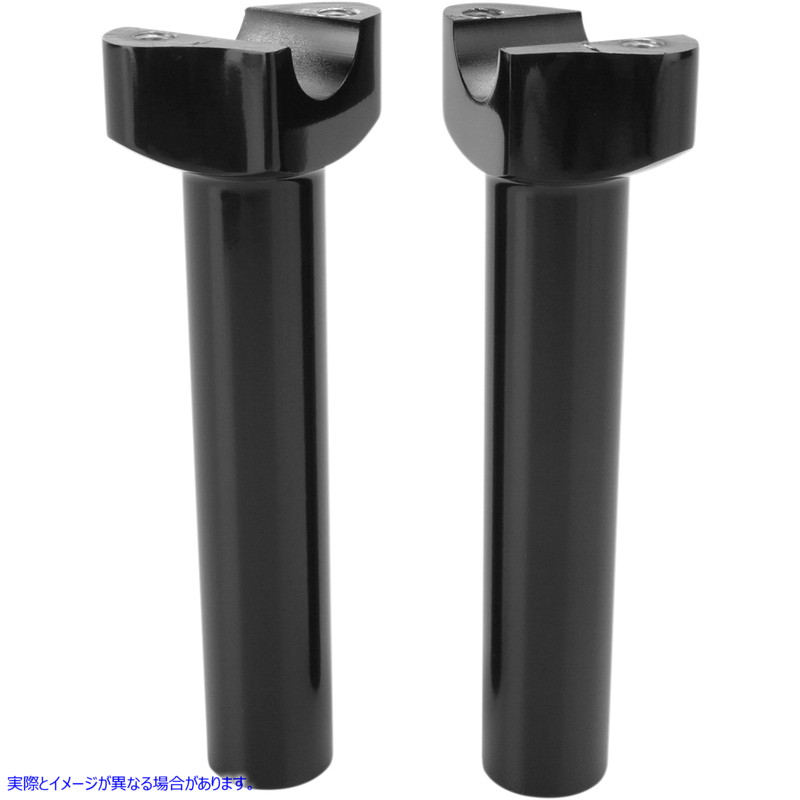 取寄せ 鍛造アルミニウムハンドルバーライザー ドラッグスペシャリティーズ Risers - Straight - 6-1/2 - Black 0602-0406 06020406