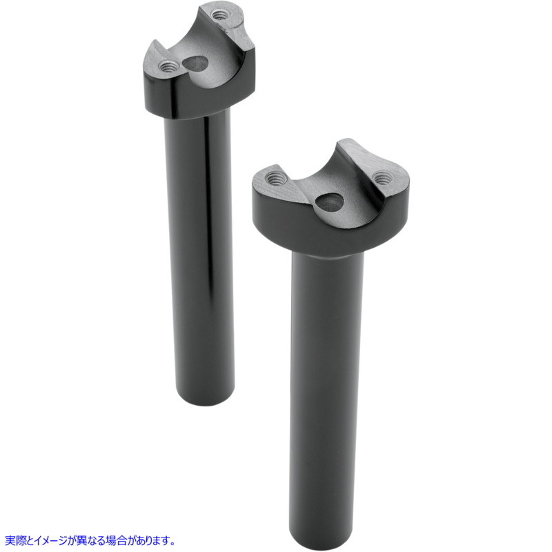 取寄せ 鍛造アルミニウムハンドルバーライザー ドラッグスペシャリティーズ Risers - Straight - 8 - Black 0602-0407 06020407