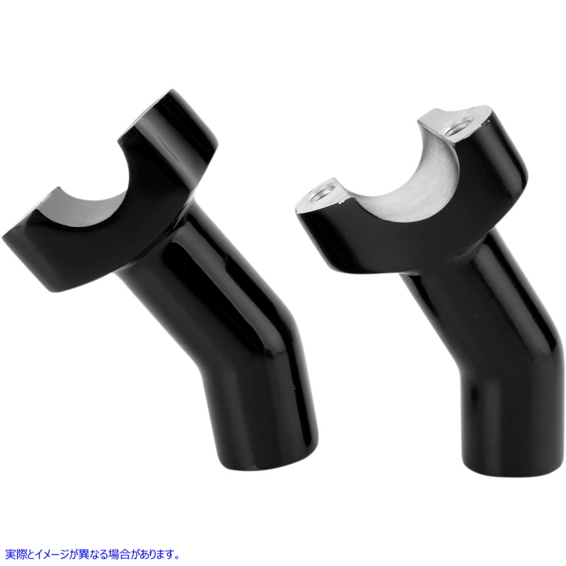 取寄せ 鍛造アルミニウムハンドルバーライザー ドラッグスペシャリティーズ Risers - Pullback - 3-1/2 - Black 0602-0413 06020413