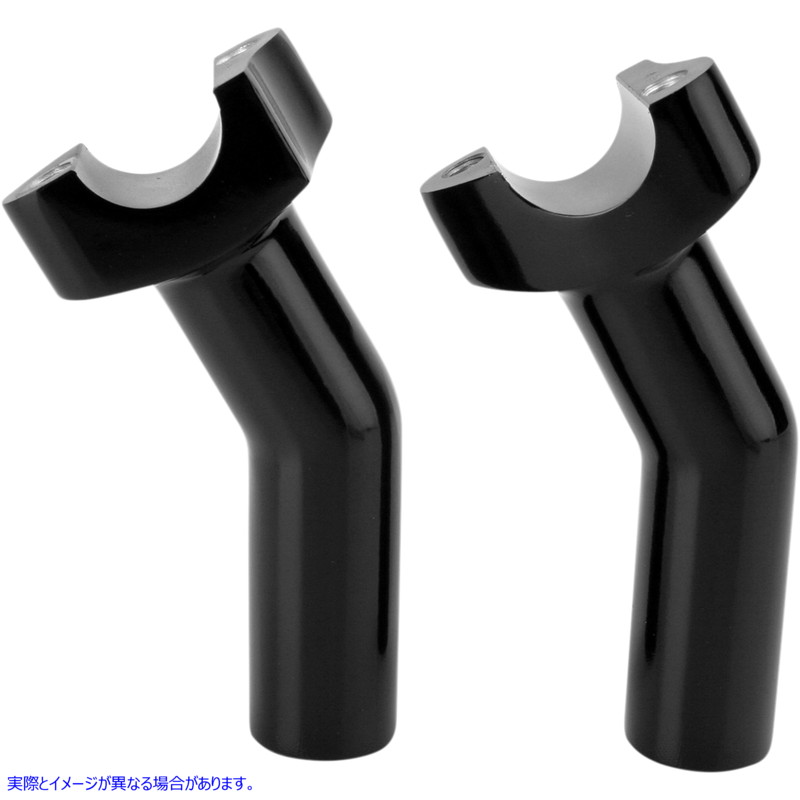 取寄せ 鍛造アルミニウムハンドルバーライザー ドラッグスペシャリティーズ Risers - Pullback - 4-1/2 - Black 0602-0414 06020414