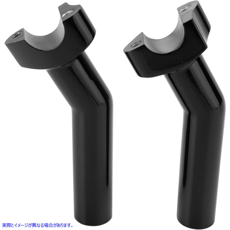取寄せ 鍛造アルミニウムハンドルバーライザー ドラッグスペシャリティーズ Risers - Pullback - 5-1/2 - Black 0602-0415 06020415