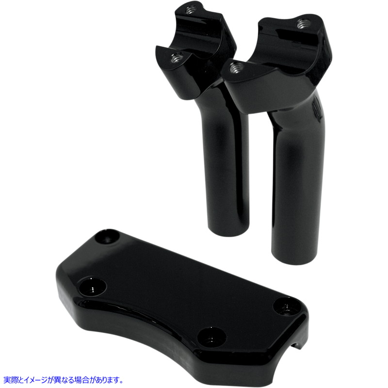 取寄せ ハンドルバーライザー＆トップクランプキット ドラッグスペシャリティーズ Risers - 5-1/2 - Buffalo - Top - Black 0602-0591 06020591