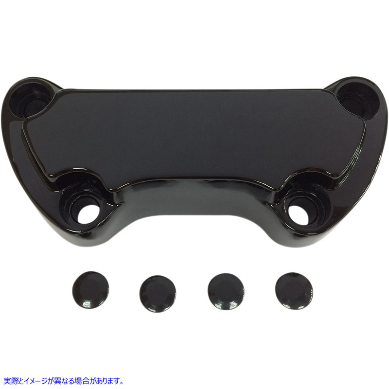 取寄せ ハンドルバークランプ ドラッグスペシャリティーズ Handlebar Clamp - Scalloped - Black 0603-0812 06030812