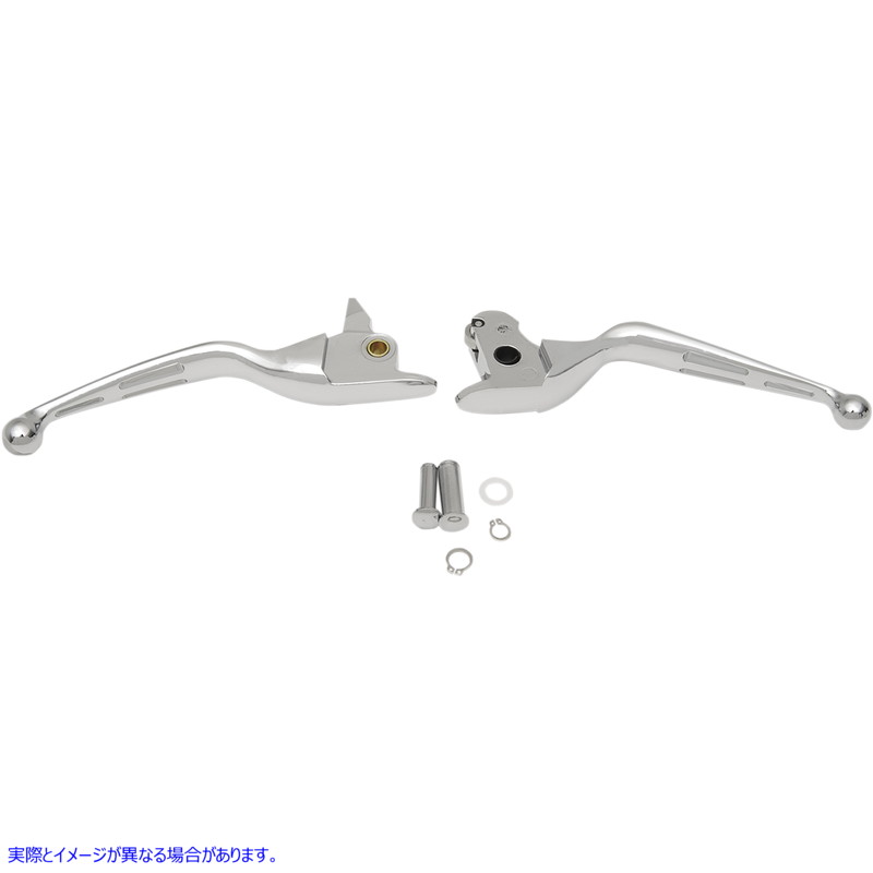 取寄せ スロット付きワイドブレードレバーセット ドラッグスペシャリティーズ Levers - Slotted - Chrome 0610-0792 06100792
