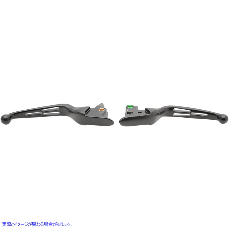 取寄せ スロット付きワイドブレードレバーセット ドラッグスペシャリティーズ Levers - Slotted - Black 0610-1685 06101685