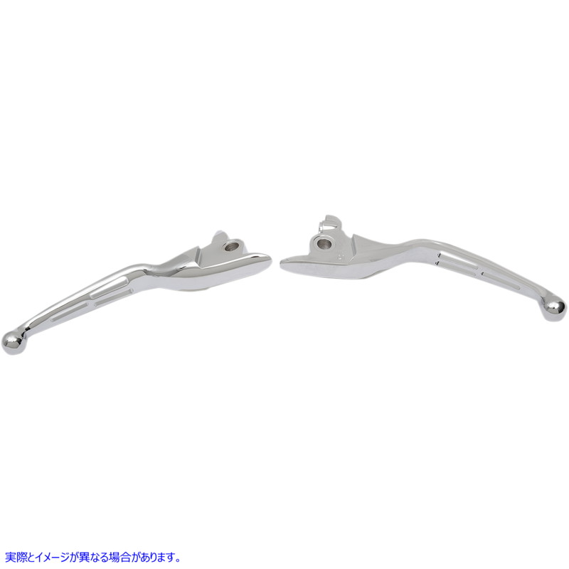 取寄せ スロット付きワイドブレードレバーセット ドラッグスペシャリティーズ Levers - Slotted - Chrome 0610-1955 06101955