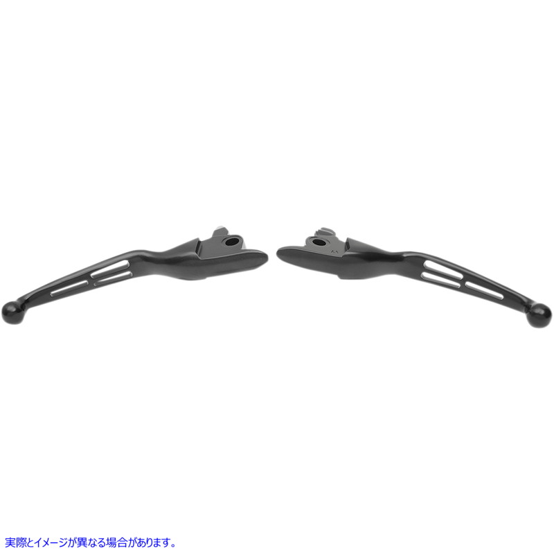 取寄せ スロット付きワイドブレードレバーセット ドラッグスペシャリティーズ Levers - Slotted - Black 0610-1956 06101956