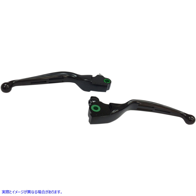 取寄せ スロット付きワイドブレードレバーセット ドラッグスペシャリティーズ Levers - Slotted - Black 0610-1981 06101981