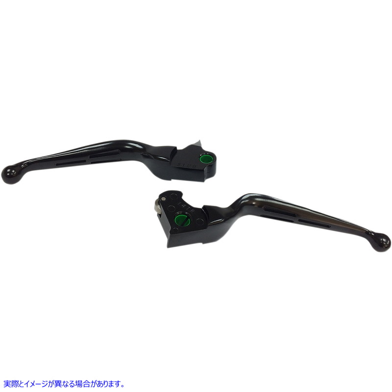 取寄せ スロット付きワイドブレードレバーセット ドラッグスペシャリティーズ Levers - Slotted - Black 0610-1985 06101985
