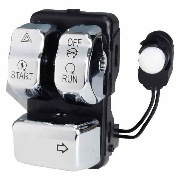 取寄せ Canバスハンドルバーコントロールモジュール ドラッグスペシャリティーズ Control Module - Right - Chrome 0616-0384 06160384