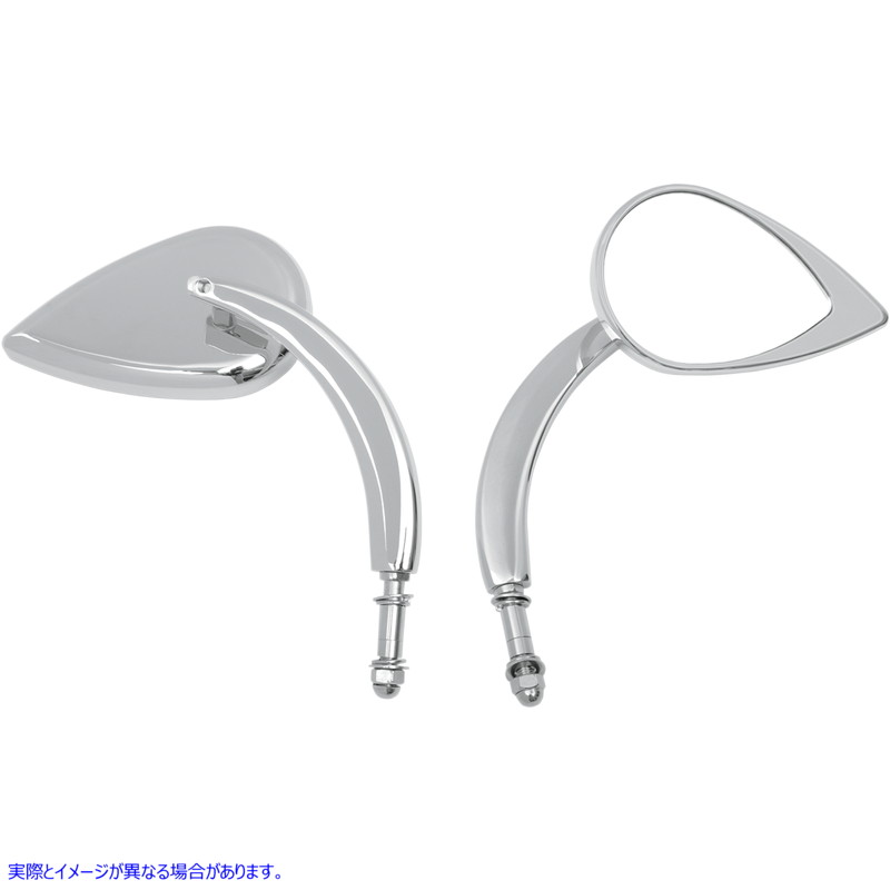 取寄せ 涙の鏡 ドラッグスペシャリティーズ Mirror - Tear Drop - Chrome - Long Stem 0640-0387 06400387